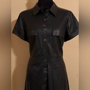 BCBGMAXAZRIA leather dress